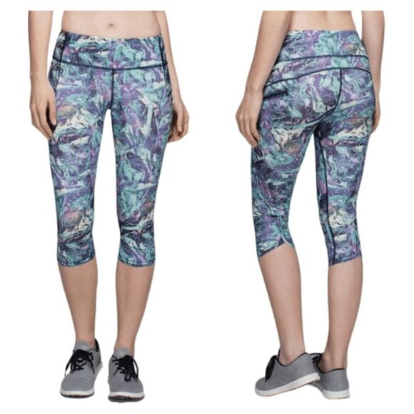 LULULEMON ATHLETICA Top Speed Crop in Iridescent Multi Size 6 - Picture 1 of 9
